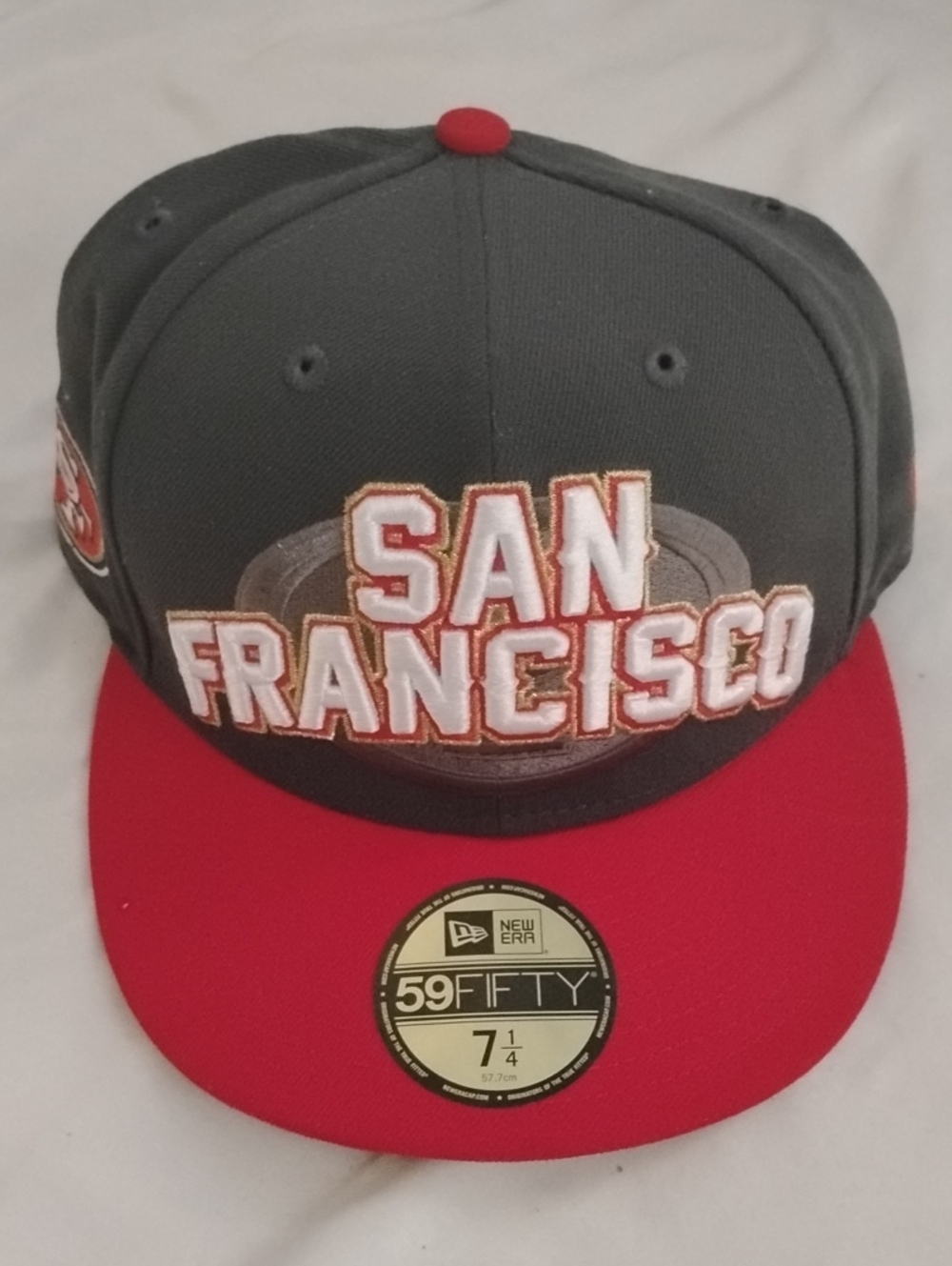 New Era Vintage NFL San Francisco 59FIFTY Fitted Hat - Gray and Red